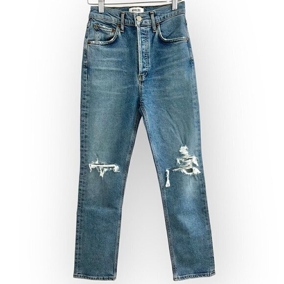 Aritzia Agolde Limited Edition Riley High Rise Ankle Length Jeans size 24 NWOT - Picture 5 of 8